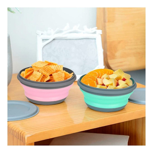 Set De 3 Bowl Taper Plegables De Silicona Cocina Sil-157 - Imagen 7