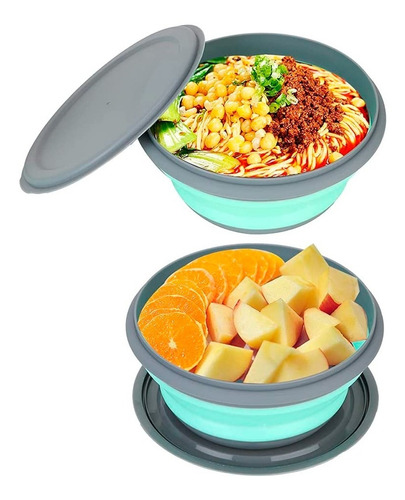 Set De 3 Bowl Taper Plegables De Silicona Cocina Sil-157 - Imagen 8