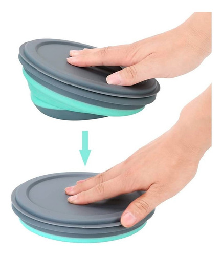Set De 3 Bowl Taper Plegables De Silicona Cocina Sil-157 - Imagen 4