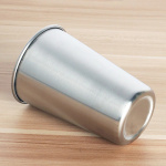 Set De 4 Vasos Camping Picnic Colegio Acero Inox Con Funda - Imagen 4