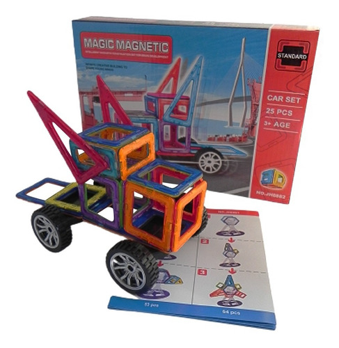 Set De Construcción Magnéticos 24 Y 25 Piezas Modelo Auto - Imagen 8