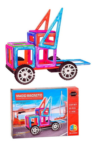 Set De Construcción Magnéticos 24 Y 25 Piezas Modelo Auto - Imagen 5