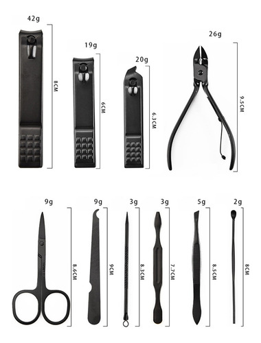 Set manicura y pedicura en estuche de 15 piezas acero inoxidable - Image 6