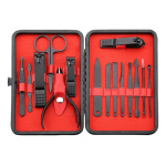 Set manicura y pedicura en estuche de 15 piezas acero inoxidable
