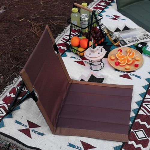 Silla plegable con respaldo y bolso para camping Yz1 - Image 11