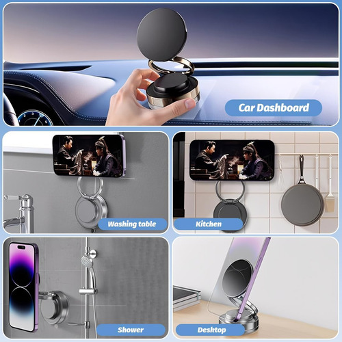 Soporte de celular para tablero auto magnético de metal Zj-q43 - Image 3