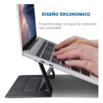 Soporte plegable y portátil para notebook, tablet y laptop Gr040 – vista lateral