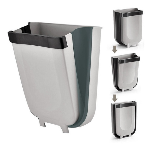 Tacho De Basura Practico Colgante Puerta Plegable Basurero - Imagen 3