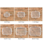 Tapas Silicona Ajustables Reutilizables Set X 6 Cuadradas – vista superior