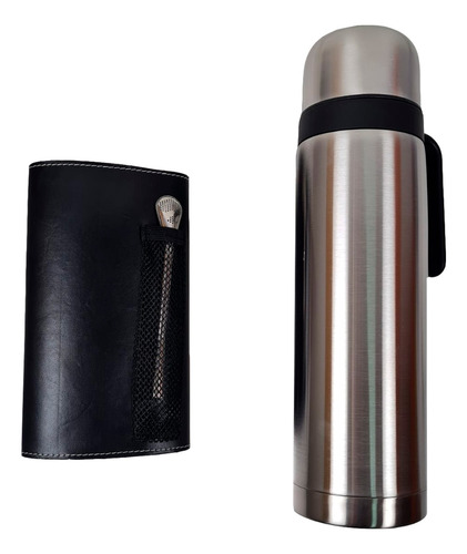 Termo acero inoxidable 1000 ml con funda y manija bombilla Bc0185 - Image 4