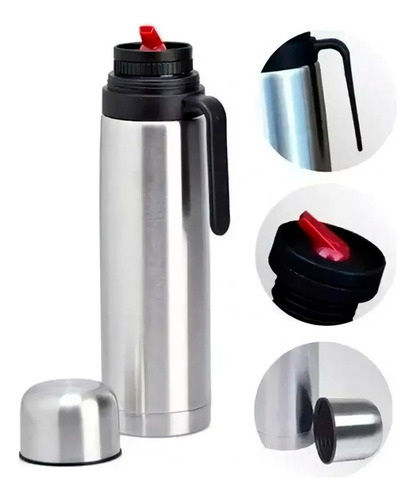 Termo acero inoxidable 1000 ml con funda y manija bombilla Bc0185 - Image 2