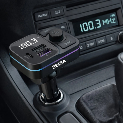 Transmisor FM bluetooth para el auto con cargador USB Qm-k9015 - Image 4