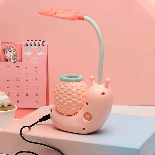 Velador Caracol Flexible Lampara Lapicero Recargable Led - Imagen 5