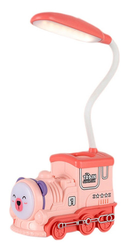 Lampara velador con luz led con diseño de tren y cara de oso El417 - Image 1