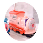 Lampara velador con luz led con diseño de tren y cara de oso El417 - Image 4