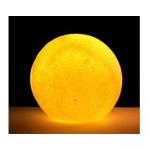 Velador Luna Moon Lamp 12 Cm. Base Plana Color Calida A Pila - Image 3