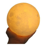 Velador Luna Moon Lamp 12 Cm. Base Plana Color Calida A Pila - Image 2