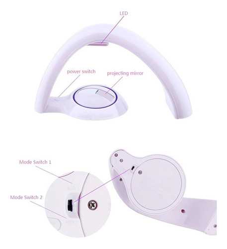 Velador proyector arcoíris luz LED de noche niños Jdkc - Image 7