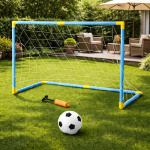 Arco de fútbol con red pelota e inflador 25245