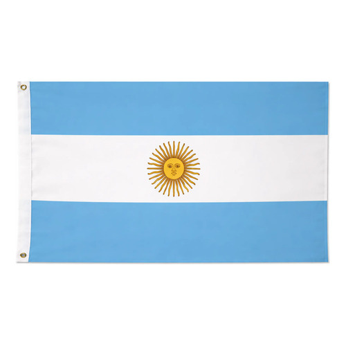 Bandera de Argentina blanca y celeste con sol Wcf-11