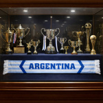 Bufanda Polar Argentina 138 Cm. Futbol Arg1550 Celeste Y Blanco – vista superior