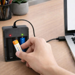 Cargador De Pilas Baterias De Litio Usb Doble 18650 4.2 1a2 - Imagen 5