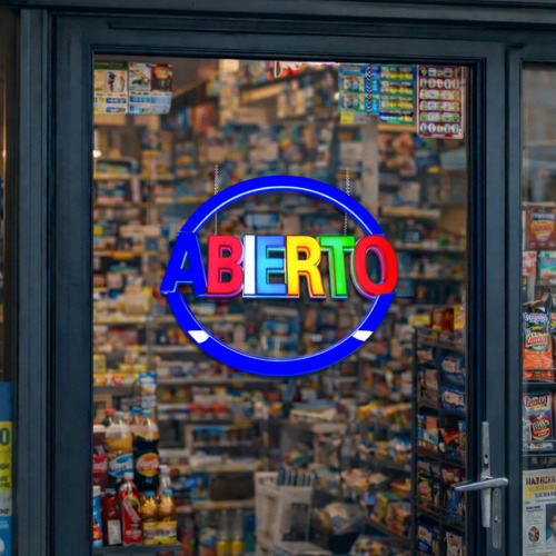 Cartel abierto con luz neón para negocios 26242 - Image 5