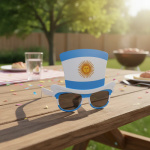 Lentes anteojos de argentina celeste y blanco cotillón Zle3601 – zoom detalle