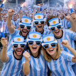 Lentes anteojos de argentina celeste y blanco cotillón Zle3601 – imagen de uso