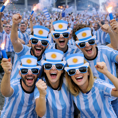 Lentes anteojos de argentina celeste y blanco cotillón Zle3601 – imagen de uso