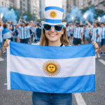 Lentes anteojos de argentina celeste y blanco cotillón Zle3601 – accesorios incluidos