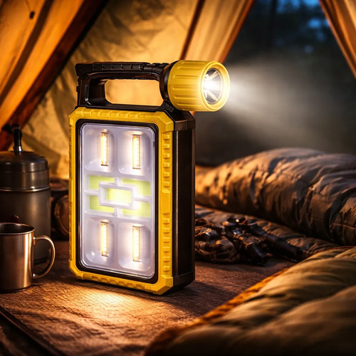 Linterna Lampara Camping Panel Solar Senderismo Hb-1518-15 - Imagen 7