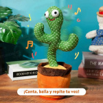 Pack X10 Cactus Bailarín Muñeco Canta Repite Voz Infantil - Imagen 4