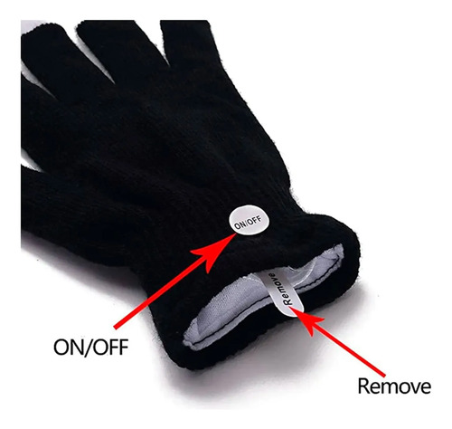 Pack X10 Guantes con luces luminosos cotillon para fiestas Yjo497 - Image 17