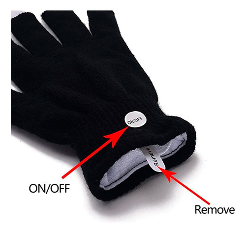 Pack X10 Guantes con luces luminosos cotillon para fiestas Yjo497 - Image 5