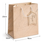Pack X12 bolsas de cartón beige para regalo Aa0934 - Image 7