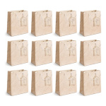 Pack X12 bolsas de cartón beige para regalo Aa0934