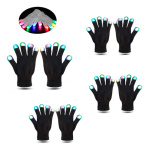 Pack X4 Guantes Con Luces Luminosos Cotillon Fiestas Yjo497 - Imagen 6