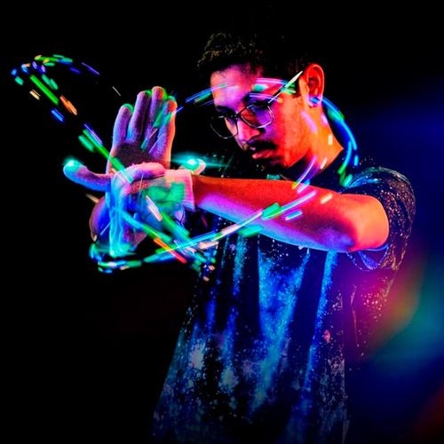 Pack X4 Guantes Con Luces Luminosos Cotillon Fiestas Yjo497 - Imagen 2
