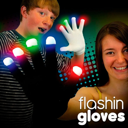 Pack X4 Guantes Con Luces Luminosos Cotillon Fiestas Yjo497 - Imagen 8