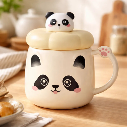 Taza de cerámica con diseño panda Aa1423