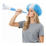Vuvuzela Argentina Wcf05 + Peluca Rulos Hinchada Yjo834