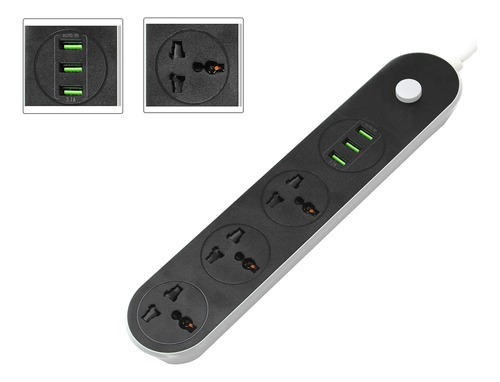 Zapatilla 3 Usb 3 Toma Corrientes 220v 2500w 8801 - Image 4