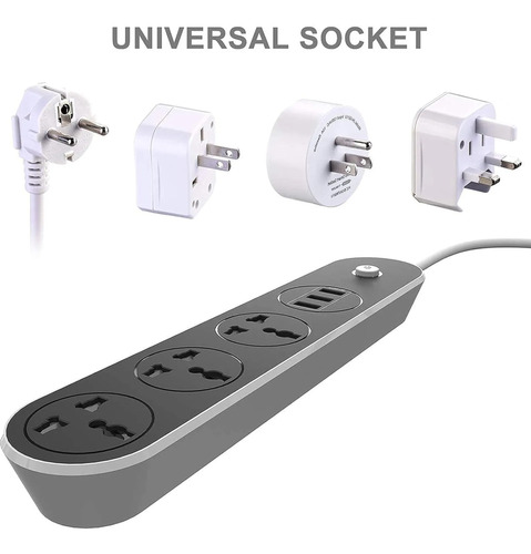 Zapatilla 3 Usb 3 Toma Corrientes 220v 2500w 8801 - Image 5