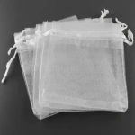 100 Bolsitas De Organza Con Cordon 7x9 Cm Souvenirs Joyería - Imagen 5