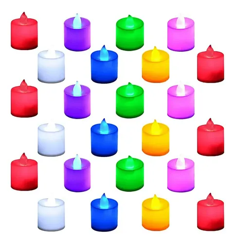 24 Velas Led multicolor a pilas - Image 1