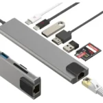 Adaptador hub multipuerto portátil USB tipo c hdmi 8 en 1