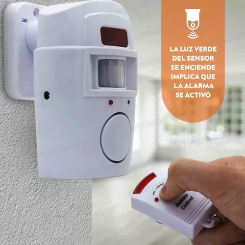 Alarma Con Sensor De Movimiento Infrarrojo Sirena  Control R - Imagen 2