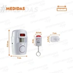 Alarma Con Sensor De Movimiento Infrarrojo Sirena  Control R - Imagen 7
