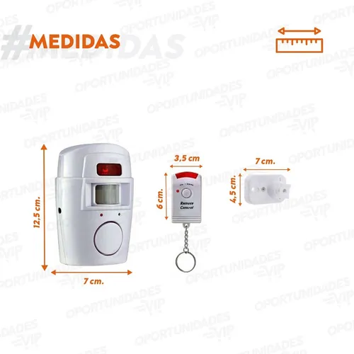 Alarma Con Sensor De Movimiento Infrarrojo Sirena  Control R - Imagen 7